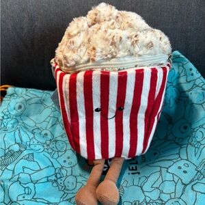 Official Jellycat Popcorn Plush Bag- Retired